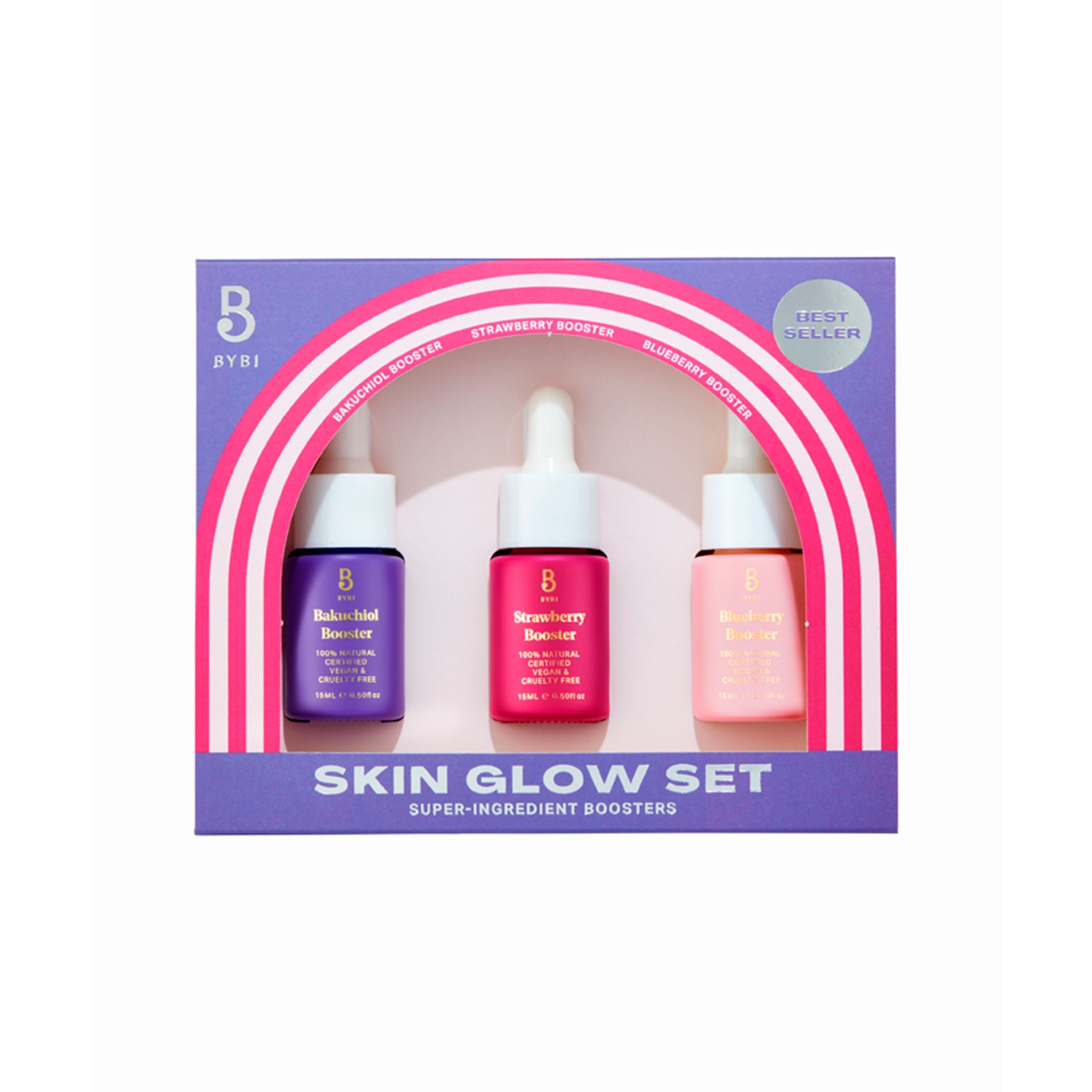 BYBI Skin Glow Super-Ingredient Boosters Set lahjapakkaus
