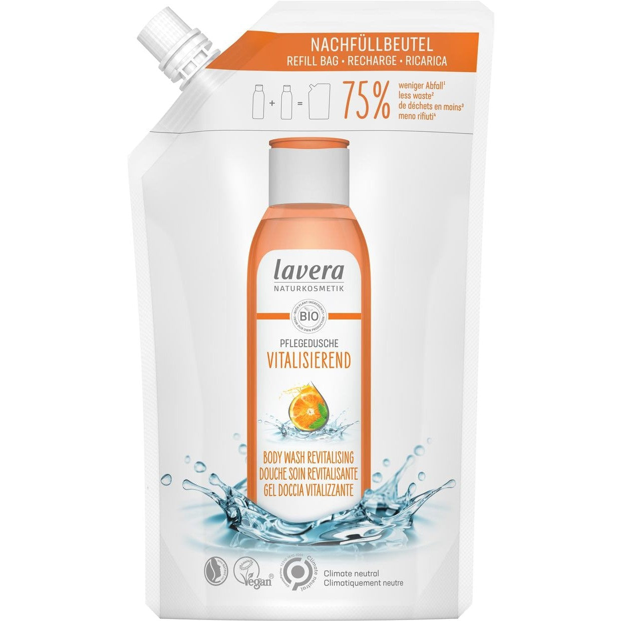 Lavera Revitalizing hoitava suihkugeeli, täyttöpakkaus