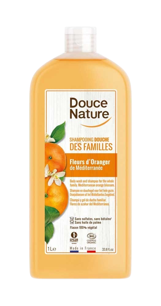 Douce Nature appelsiini suihkushampoo, 1000 ml