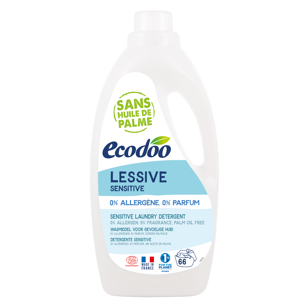Ecodoo hajusteeton pyykinpesuaine Sensitive 2 L,  66 pesua