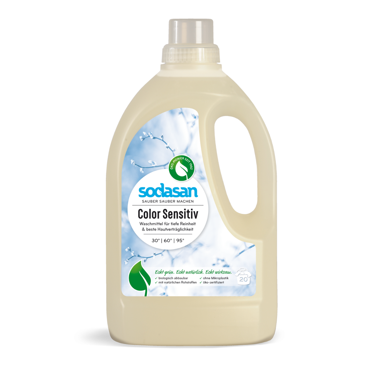 Sodasan pyykinpesuaine Color sensitive 1500 ml, 20 pesua