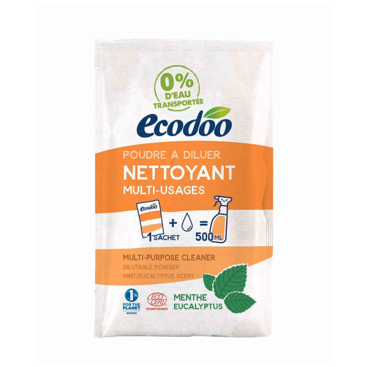 Ecodoo Multi-Purpose Cleaner yleispuhdistusaine, täyttöpakkaus jauheena 10 g
