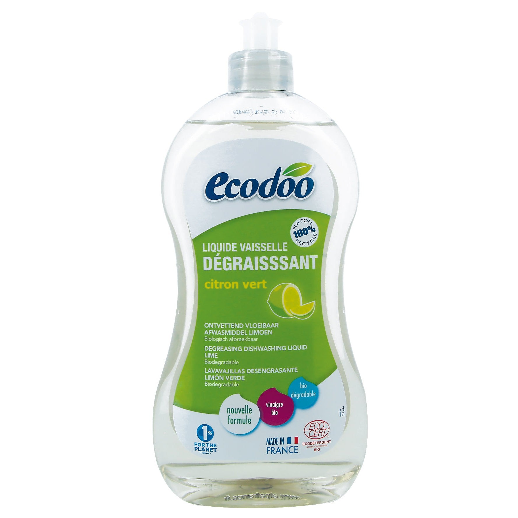 Ecodoo astianpesuaine rasvaa vastaan, lime 500ml