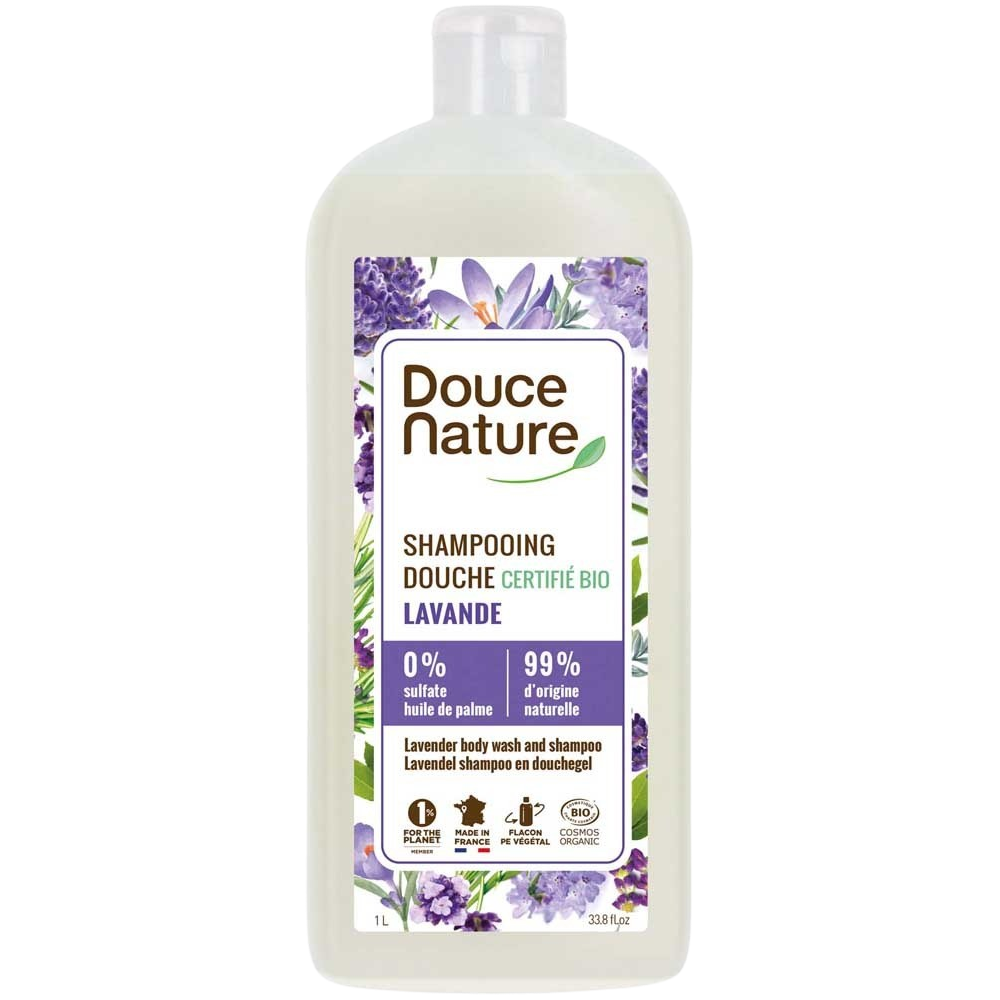 Douce Nature Laventeli suihkushampoo, 1000 ml