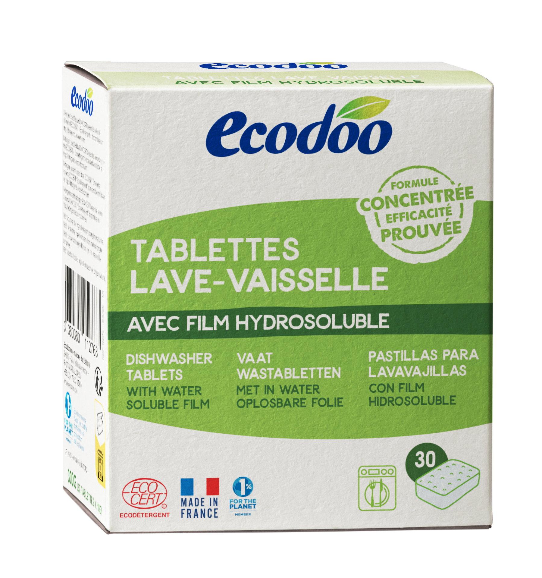 Ecodoo astianpesutabletit 30 tabl, jopa 60 pesukertaa