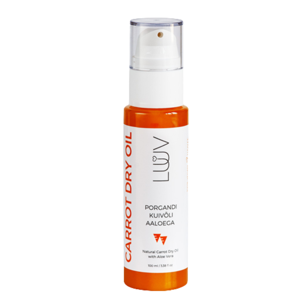 LUUV Natural Carrot Dry Oil with Aloe Vera 100 ml - Vartalon-ja jalkojen hoito - Luuv - Nicca.fi