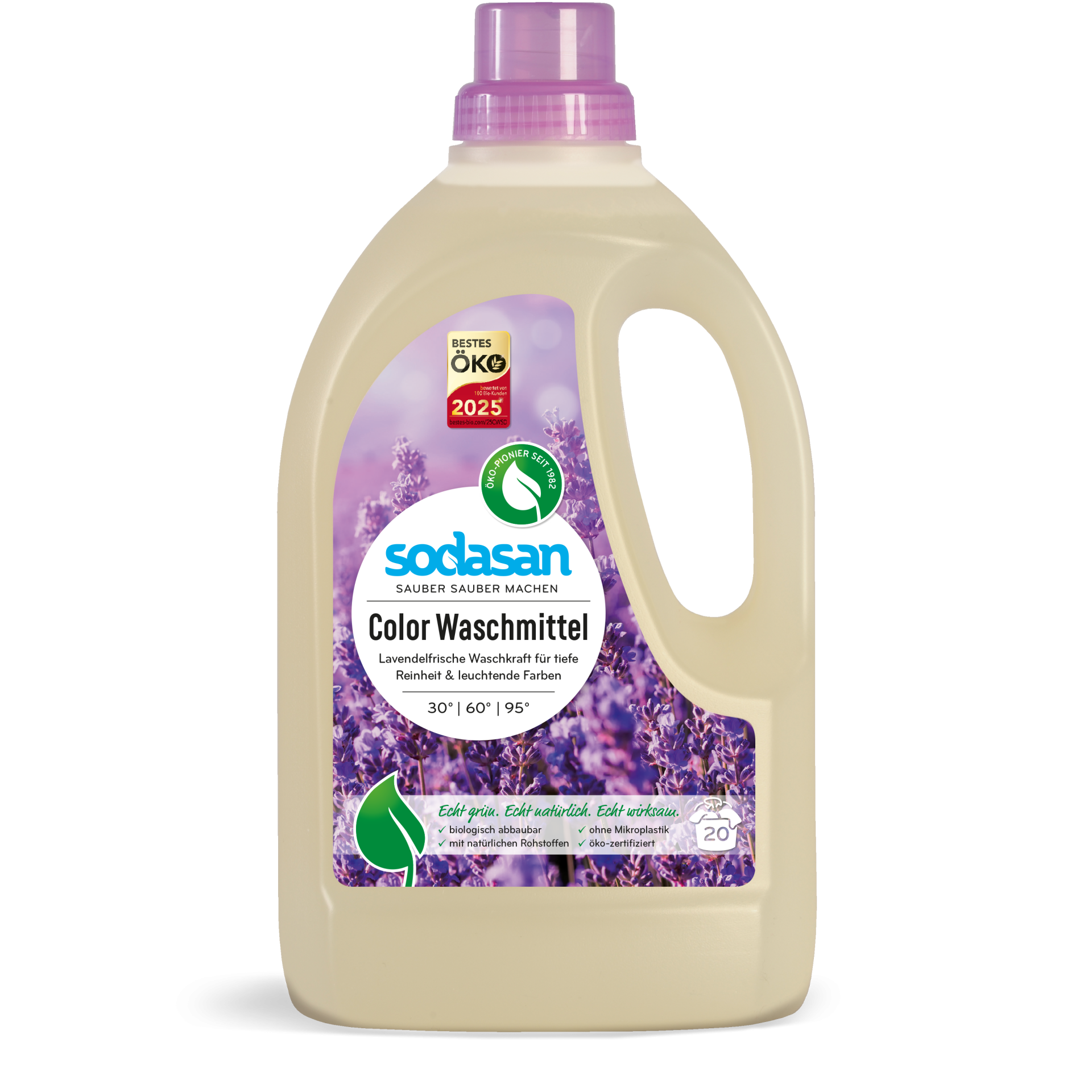 Sodasan pyykinpesuaine Color Laventeli, 1500 ml