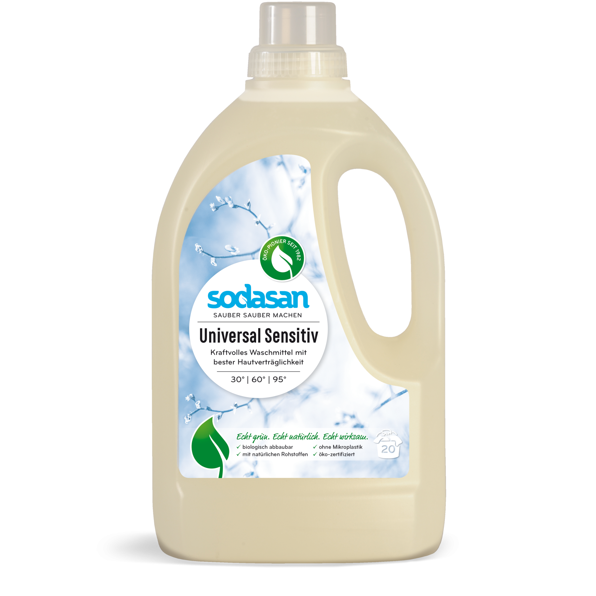 Sodasan pyykinpesuaine Universal sensitive 1500 ml, 20 pesua