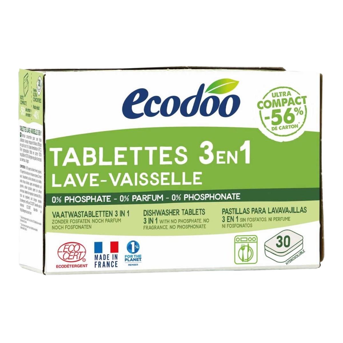 Ecodoo 3in1 astianpesutabletit, 30 tabl.