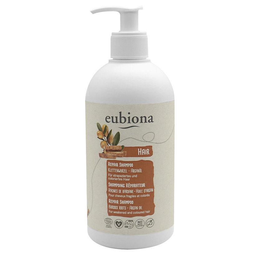 Eubiona Repair korjaava ja värjättyjen hiusten shampoo, 500 ml