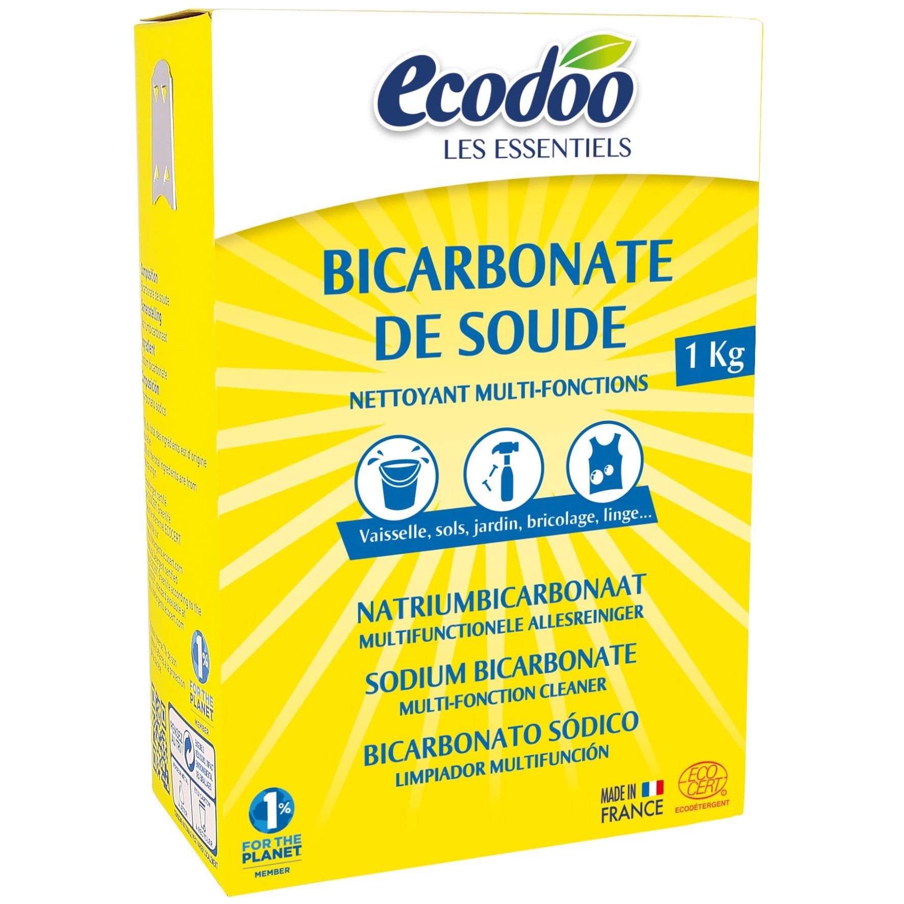 Ecodoo ruokasooda pesu- ja puhdistusaineeksi, 1 kg