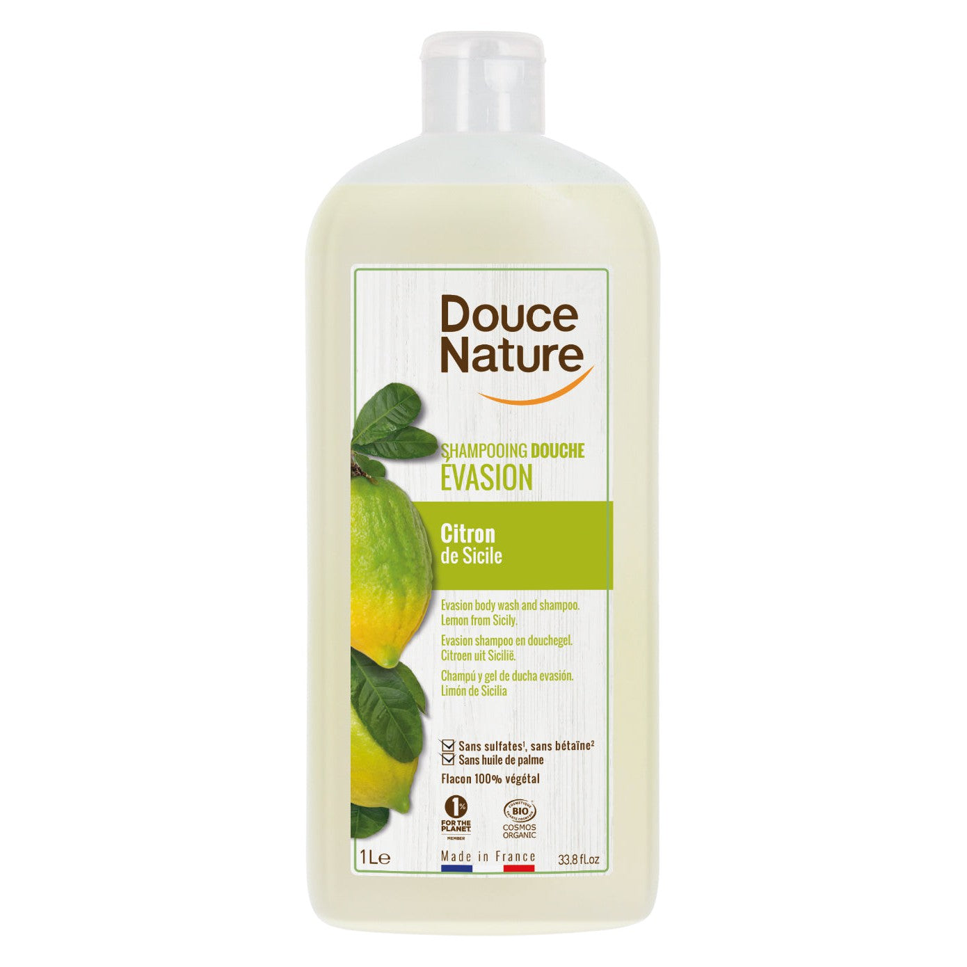 Douce Nature Sitruuna shampoo & suihkugeeli, 1000 ml