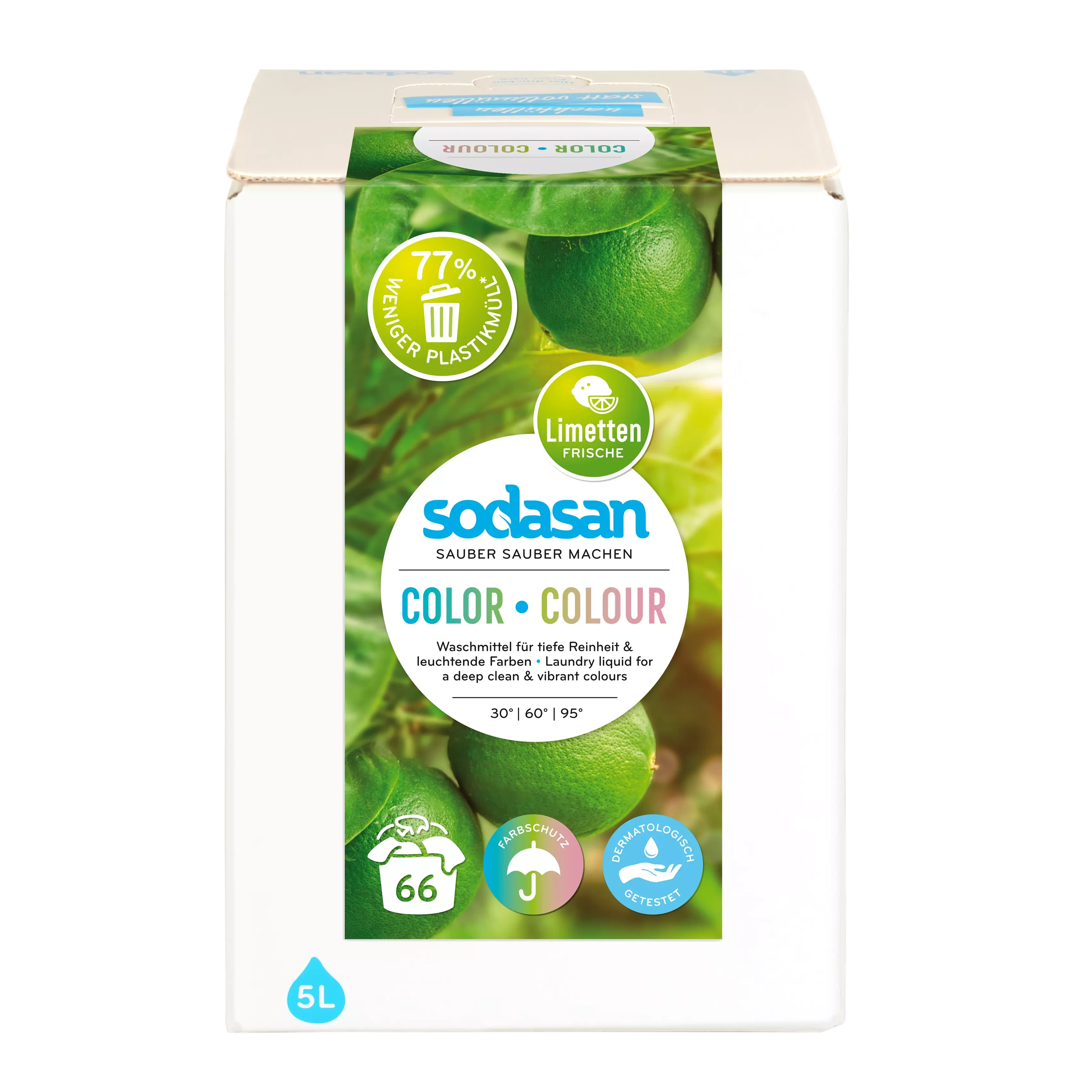 Sodasan Colour pyykinpesuaine, Lime, 5 l
