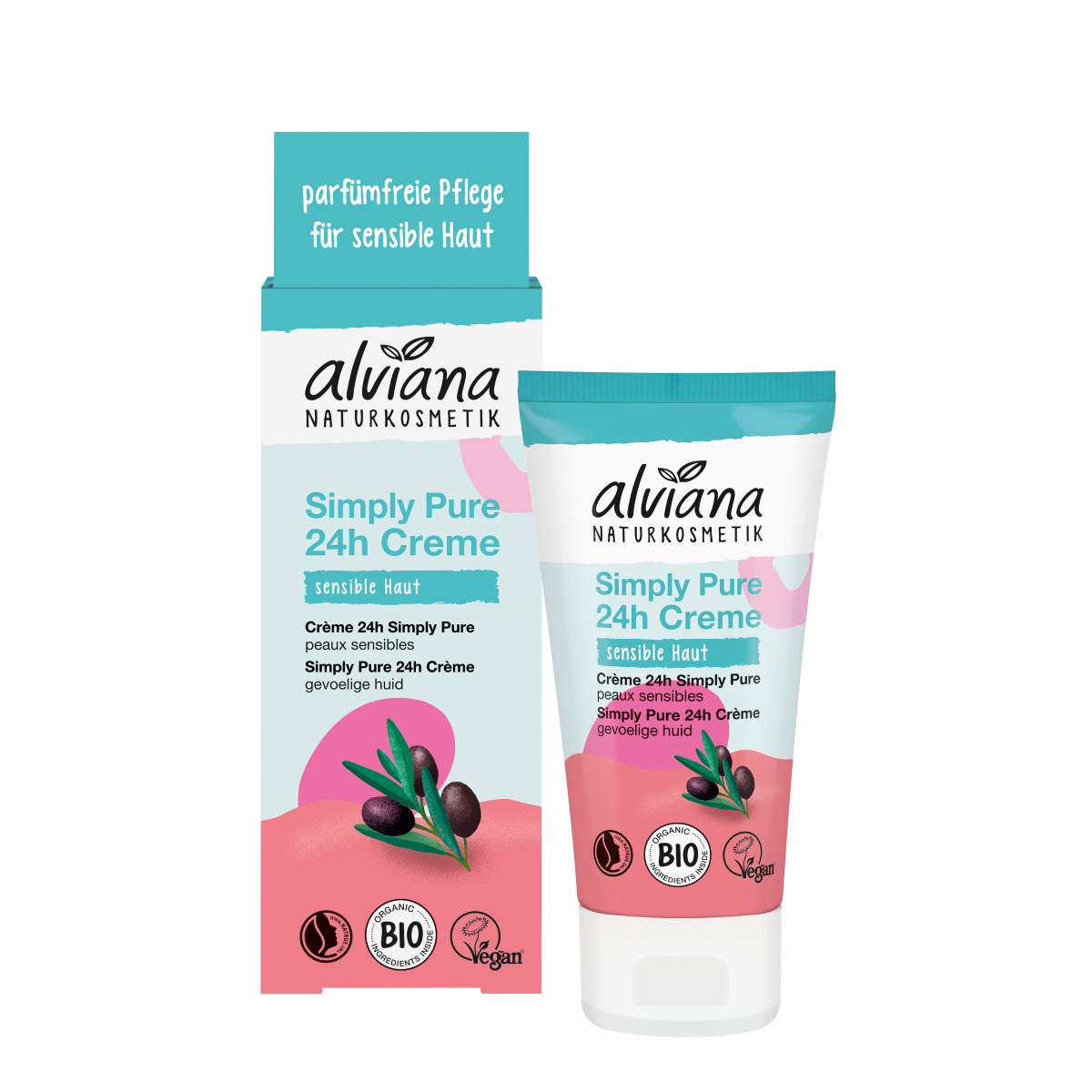 Alviana Simply Pure 24h hajusteeton kosteusvoide, 50 ml
