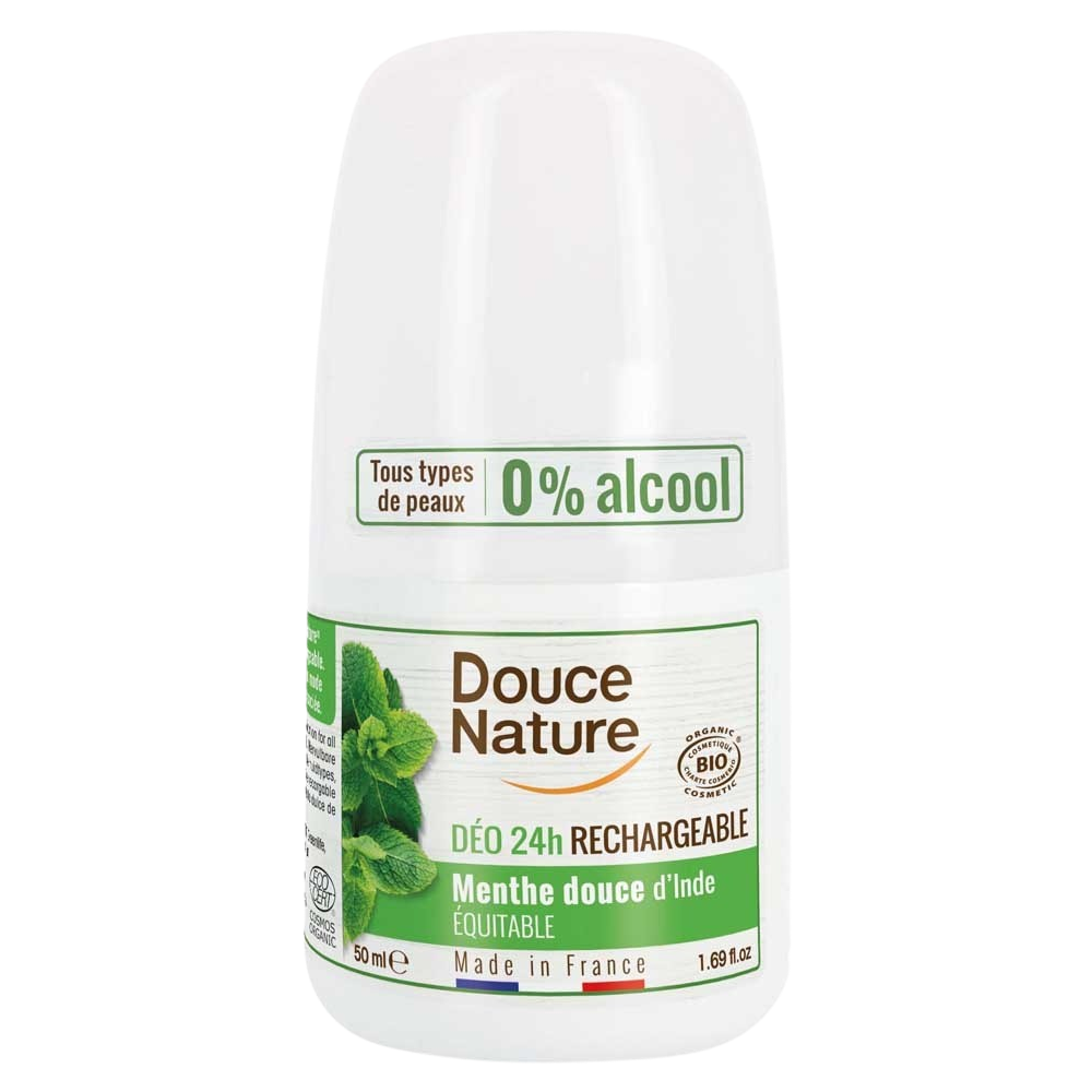 Douce Nature piparminttu uudelleen täytettävä alumiiniton deodorantti